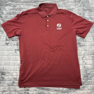 Ping Polo Shirt Mens XL Maroon Chapman University Short Sleeve Performance Logo